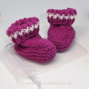 babyschuhe dunkelrosa